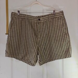 Madewell plaid hemp blend shorts size XXL